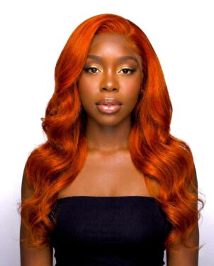 18 Inches Ginger Body Wave Human Hair Wig